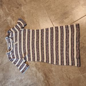 Madewell Short-Sleeve Mini Dress in Lawton Stripe size XL NWT